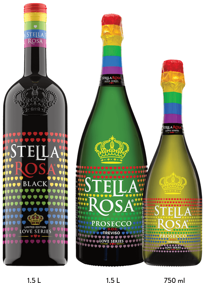 Stella Rosa Black and Prosecco limited edition Love Series
